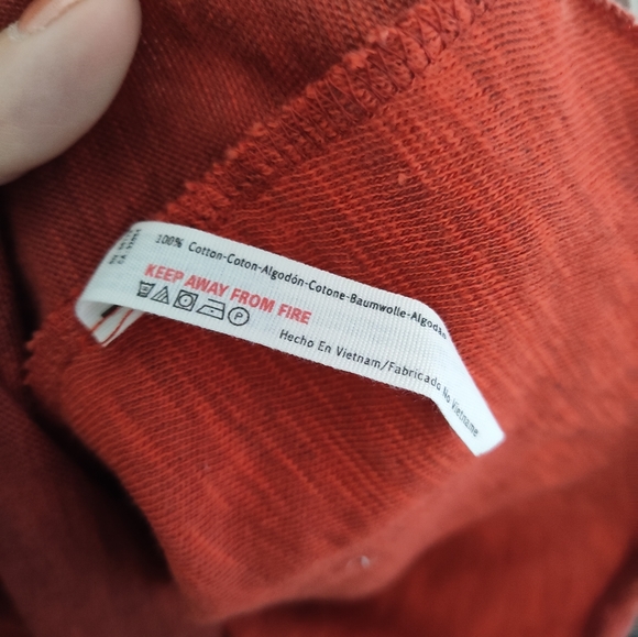 NWOT Free People Beach Burnt Orange Cowls Neck Longsleeve - Picture 7 of 7